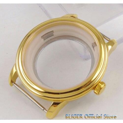 40mm Yellow Gold /Rose Gold Watch Case 316L stailess steel sapphire glass fit 2836 MIYOTA
