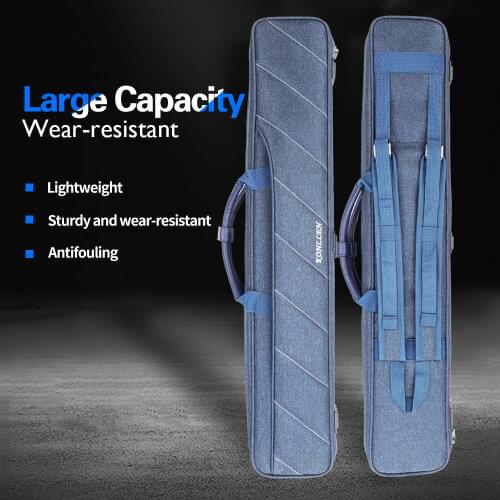 High Capacity KONLLEN 7 Holes Cue Case 3 Butts 4 Shafts Multi-piece Rod Box Oxford Canvas Bag Sturdy Wear-resistant Accessories