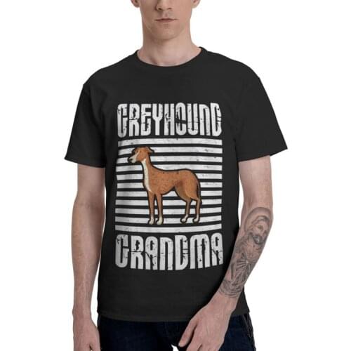 Greyhound T Shirt Men Cotton Print T-shirt Fashion Tshirt Short Sleeve Whippet Sighthound Dog Lover Tees Tops