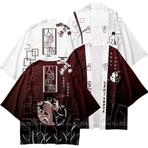 Japanese Anime Bungo Stray Dogs Cosplay Costume Men Women Dazai Osamu Kimono Cardigan Haori Harajuku Streetwear Tops Robe Shirts