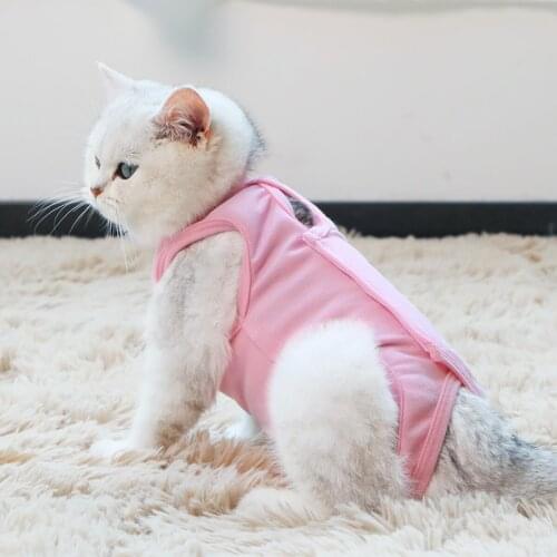 Pet Cat Recovery Suit After Surgery Wear E Collar & Cone Of Shame Alternative Protect Wounds Cat Supplies Pet Products