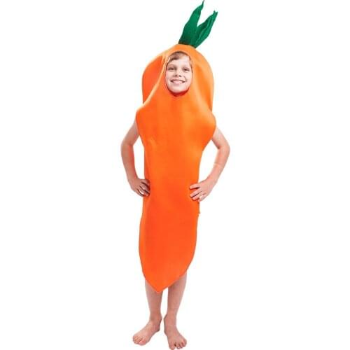 Halloween Carrot Cosplay Costume For Kids Cute Performance Carnival Show Costumes Funcy Jumpsuit Free Shipping
