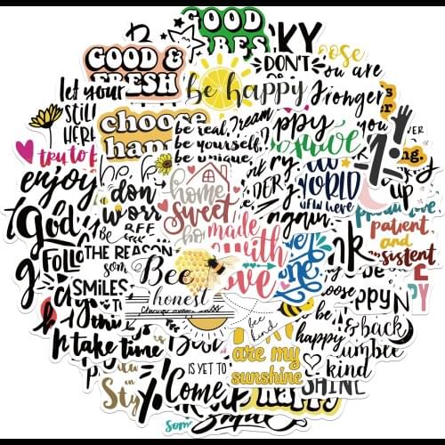 10/50PCS Motivational Phrases Sticker Inspirational Life Quotes DIY Laptop Study Room Scrapbooking Graffiti Decals Stickers