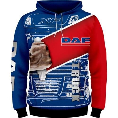 2021 New Mens Spring and Autumn DAF 3D Digital Print Hoodie Casual Fashion Harajuku Hoodie