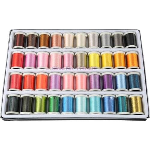 10set 40 Colors/Box New Reels Sewing Thread Knitting Yarn Spools Craft Embroidery Thread Floss Kit DIY Sewing Tools