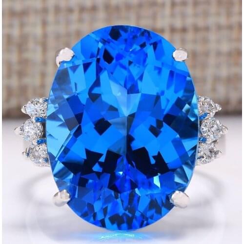 Gorgeous Women Jewelry Oval Cut Zircon Bridal Rings for Wedding Engagement Party Set Gifts Size 5 6 7 8 9 10 11 12