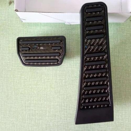 Real Carbon Fiber For Volvo XC60/XC90/S90 2018~2020 Accessories Car Accelerator Brake Pedals Protective Cover Anti-slip