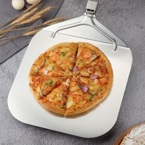 New Aluminum Alloy Cake Shovel Pizza Safety Transfer Device Foldable Bread Aluminum Shovel Baking Tools Pizza Shovel Accessories