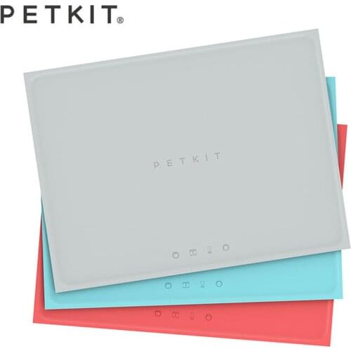 Orignal PETKIT Dog Cat Placemat Mat FDA Grade Silicone Waterproof Pet Food Mat Non-Skid Spill Proof Pet Feeding Mat 46x34cm