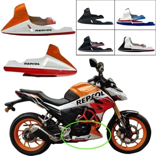 Suitable for CB400 VTEC400 XJR400 CB190R lower flow deflector engine protection cover exhaust pipe cover ABS injection fairing