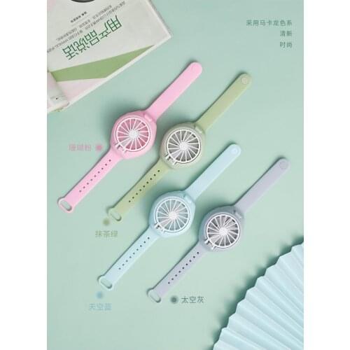Creativity Outdoor Handheld USB Watch Fan Mini fan 3 Wind Electric Portable Originality Charging Cable Speed Portable Air Cooler