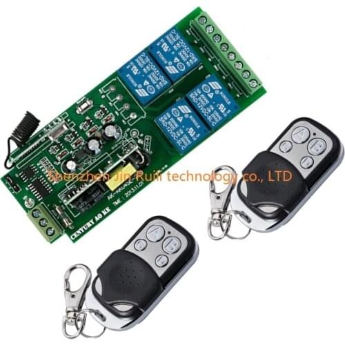 RK04SE-220 85v~250V 110V 220V 230V 4CH RF Wireless Remote Control Relay Switch Receiver Security System Garage Doors