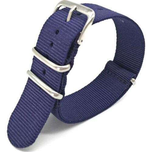 Nylon Watch band Navy blue 18mm 22mm 24mm Watch Band Strips Men Nato Woven Fiber Watch Straps man Wristwatch Band Women strap
