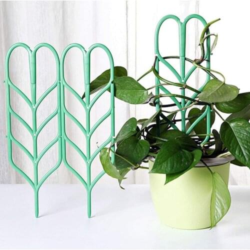 3pcs Mini DIY Leaf Shape Garden Trellis Plants Lattice Pots Supports for Climbing Plants Potted Vines Ivy Cucumbers