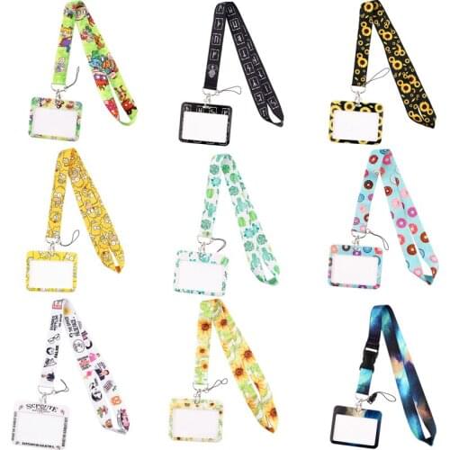 BH1510 Blinghero Cartoon Sunflower Neck Strap Lanyard For Key ID Card Starry Sky Phone USB Badge ID Card Holder Hanging Rope