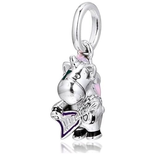 Mixed Enamel Music Punk Band Unicorn Charms for Jewelry Making DIY Silver Pendant For Charms Bracelets Women Silver 925 Jewelry