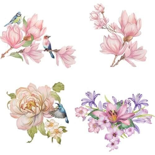 Three Ratels QC393 Hand painted art flowers wall stickers for kids Bedroom decoration Decal