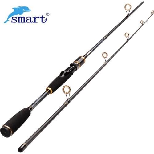 SMART 1.8M Spinning Fishing Rod 2 Section Power:M Carbon Portable Lure Rods Vara De Pesca Carp Peche Fishing Tackle Stick