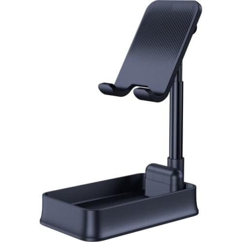 Retractable Folding Metal Desktop Phone Stand Mini Compact Portable Aluminum Slacker Tablet IPad Universal