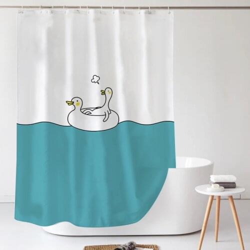 High Quality 3D Printed Fabric Shower Curtains Japanese cartoon Bath Screen Waterproof Products Bathroom Decor with 12 Hooks