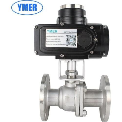 Explosion-proof stainless steel flanged electric ball valve