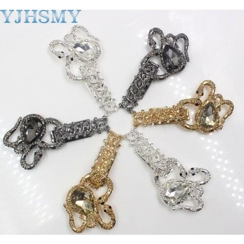 YJHSMY,1pcs/lot 3color Rhinestone inlaid metal buttons Duckbill buckle Mink buttons Clothing Jewelry Accessories diy 1710192