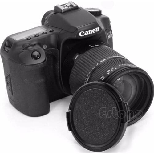 1Pc Black 49mm Snap on Front Lens Cap for Nikon Canon Pentax Sony SLR DSLR Camera DC