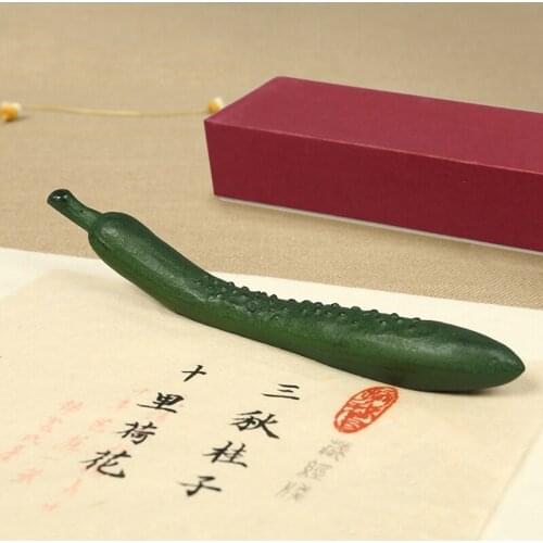 1pc Japanese Iron Shape Paperweight Brush Rest Calligraphy Painting Tool