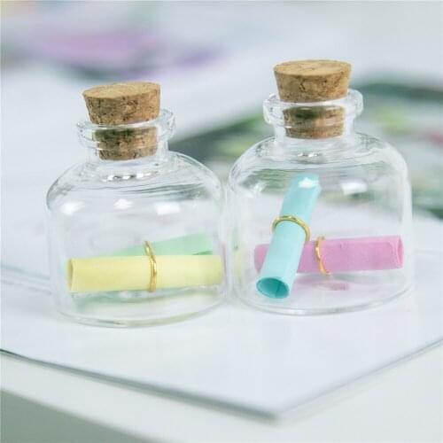 24Pcs 20ml Small Exquisite Glass Bottles with Corks Decoration Gifts Essential Oil Vial Candy Pot Refillable Travel Jars