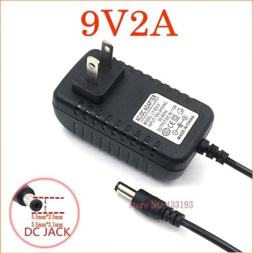 AC/DC Adapters Worldwide 1pcs 100V 240V DC 9V AC 2A Converter Adapter US Plug Adaptor Power Supply Black