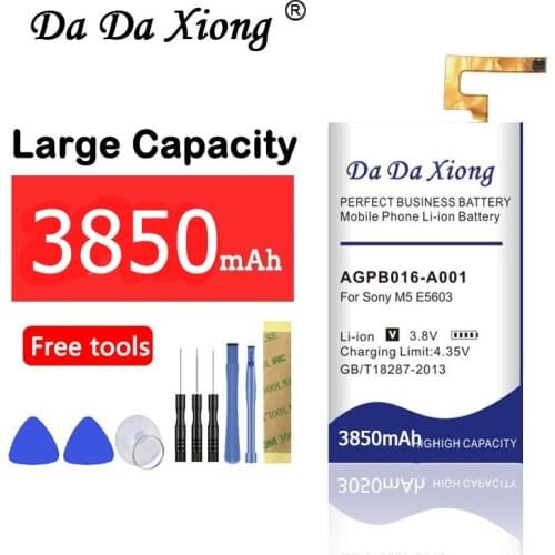 3850mAh AGPB016-A001 Battery for Sony Xperia M5 Battery M 5 E5603 E5606 E5653 E5633 E5643 E5663 E5603 E5606 New high quality