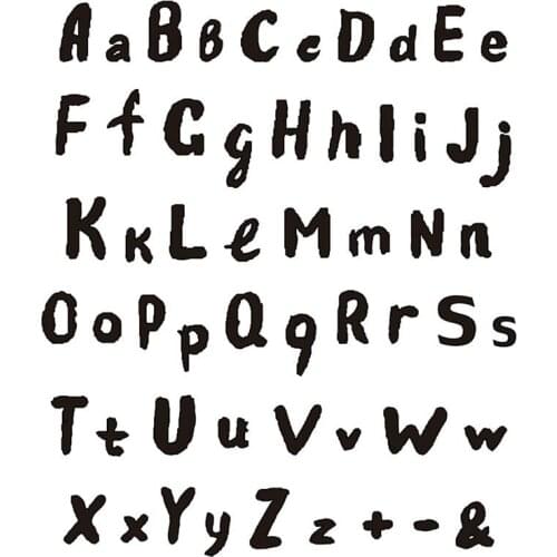 ENO Greeting scrapbooking stamps alphabet letter clear stamp upper and lower case letters stamps