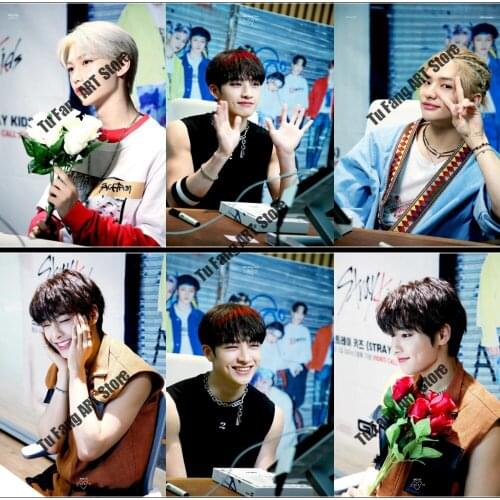 Diamond Embroidery Full Square Drill Korean Group Diamond Painting Kpop Stray Kids Cross Stitch Kits Mosaic Home Decoration