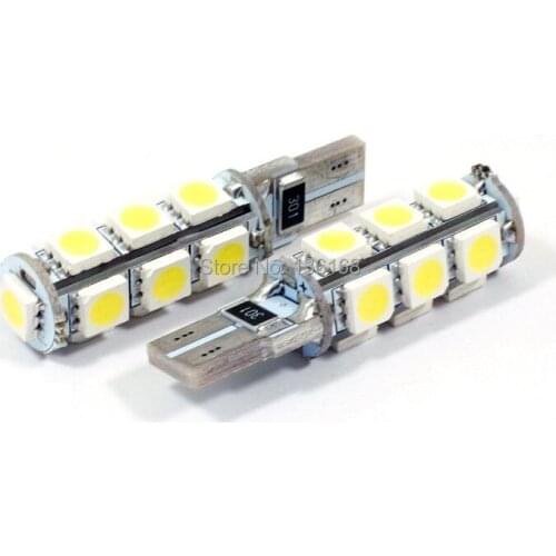 Free Shipping 10 PCS Par Pingo Canceller 13 Leds Smd T10 5050 Evita Erros Canbus