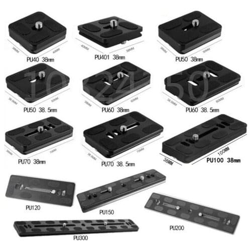 Quick release plate 1/4" Screw Mount For Arca Swiss Benro Monopod Tripod Ball Head & SLR cameraPU40 PU50 PU60 PU70 PU200/PU150