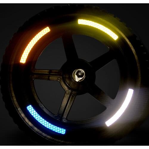 Kids Bike Wheel Stickers Balance Bicycle Accessories Bicycle Reflective Stickers Wheel Decals Reflective Tape Safety Strips