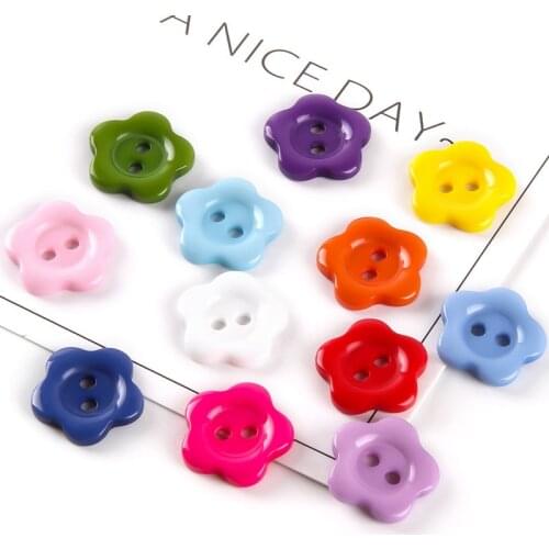 Handmade DIY Candy Color Resin 15mm Childrens Plum Childrens Sweaters Shirts Button Clothing Decorative Buttons 100pc/lot