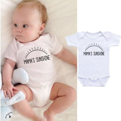0-2 Years Jumpsuit For Newborn Baby Romper Short Sleeve Cotton Toddler Baby Boys Clothes Overalls For Children Mama Sunshine