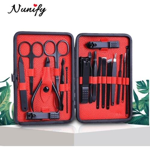 Nunify High Quality Pedicure Set 7/10/15/18Pcs/Set Stainless Steel Nail Clippers Scissors Set Kits Manicure Pedicure Care Set
