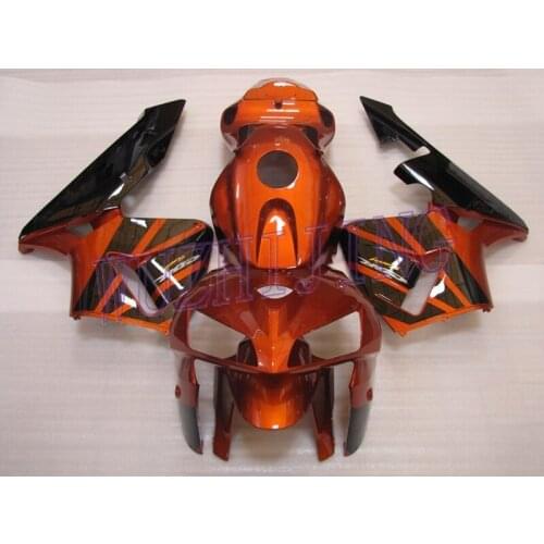 Motorcycle Fairing CBR 600 RR 2006 Plastic Fairings CBR 600 RR 2006 Orange Gold Black Fairings CBR 600RR 2005 - 2006