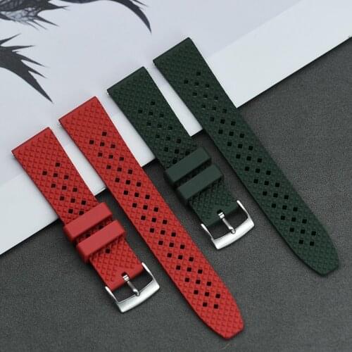 Quck Release Watchbands 18mm 20mm 22mm Watch Strap Fluorine Rubber Sport Waterproof For Men Women 's Watch Accessories
