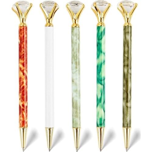 Ballpoint Pens,Diamond Ball Pen Refillable Retractable Black Ink Writing Pen for Surprise Gifts,Office,School Supplies