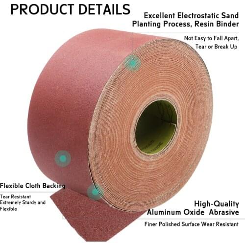 Drywall Sanding Screen Cloth Roll 50 Meters for grinding head sander tool 80 grit Width 115mm Wall Putty Wood Polishing