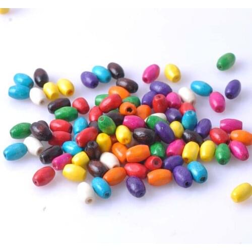 Mixed Oval round Wooden Spacer Beads For Jewelry making DIY 5x6mm 6x8mm 500pcs MT0679