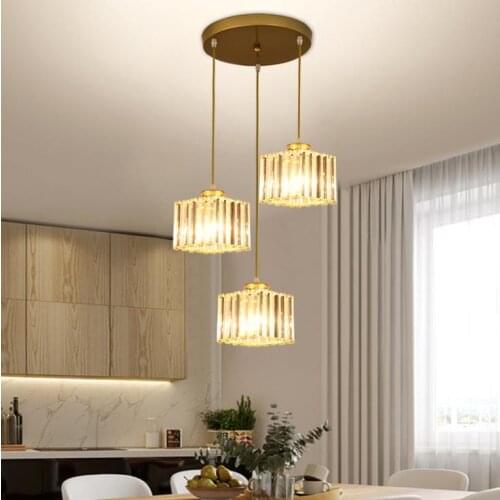Modern Crystal Led Hanging Light Chandelier Lighting for Dining Room Stairs Luxury Nordic Chandelier Lamp Bedroom Kitchen