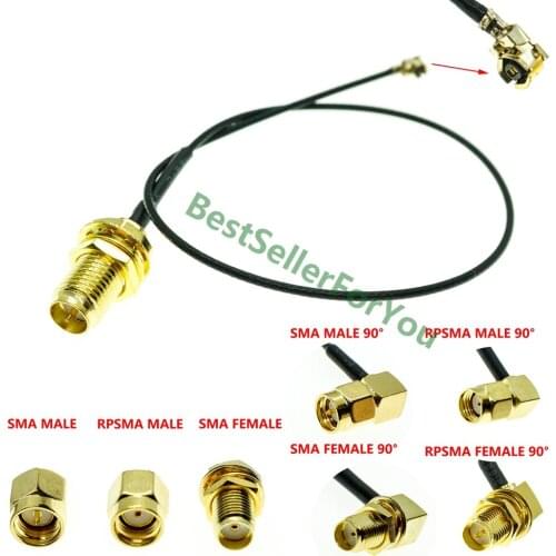 U.FL IPX IPEX UFL to RP-SMA SMA Female connector Male Antenna WiFi Pigtail 1.13 Cable ufl 1.13mm Pick Your Length