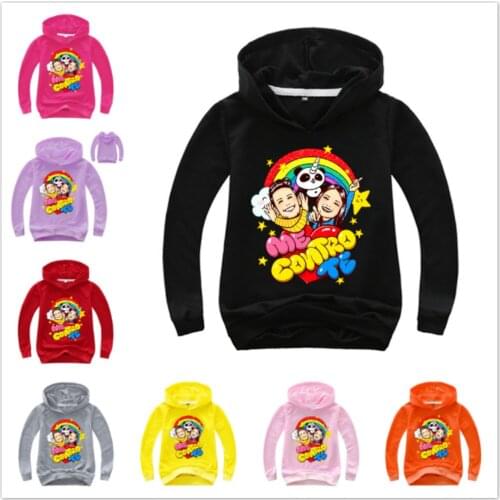 Spring Autumn Cartoon Me Contro Te Print Baby Boy Girl Long Sleeve T-Shirts Cotton Tops Tee Kids Sweatshirt Childrens Hoodies
