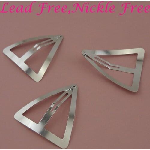 20PCS 5.5cm Sliver Large metal Triangle hair Clips for Womens girls snap clips hairpins side hair barrettes for thick hair