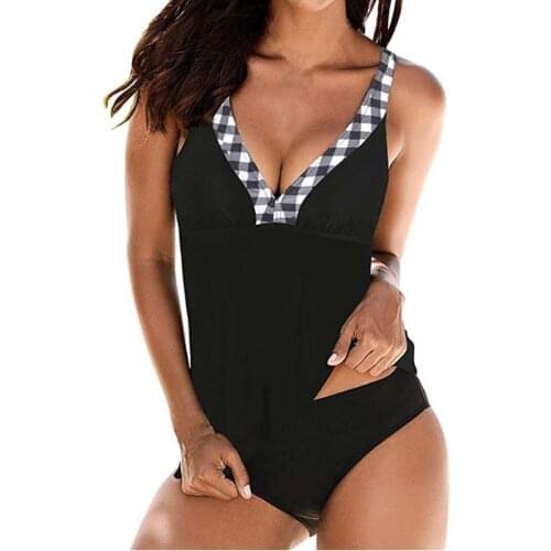 Swimwear Women New Sexy Vintage Print Tankini Two Piece Swimsuit 2020 Sports Push Up Bikini Plus Size Female Bathing Suit S-3XL