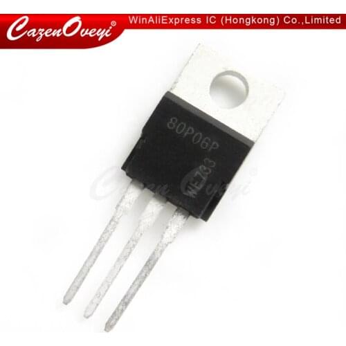 10pcs/lot SPP80P06P SPP80P06 TO-220 60V 80A new original In Stock